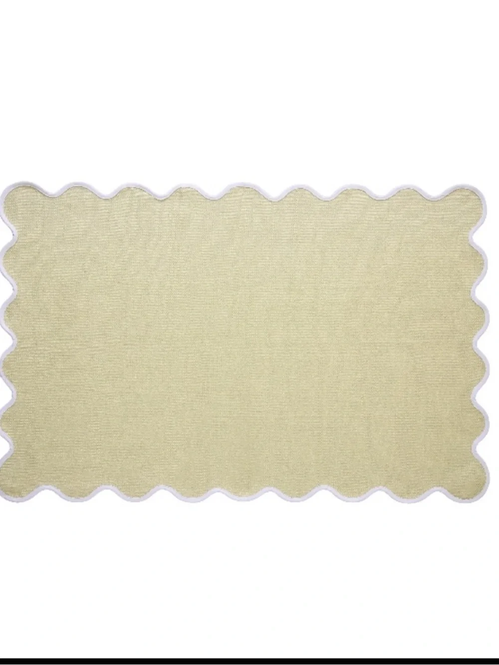 My Texas House Yellow Scallop Indoor/Outdoor Layering Rug 24”x38”